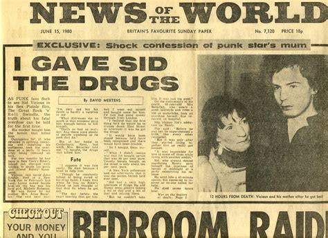 Sid Vicious Newspaper Headline June 1980 A Photo On Flickriver