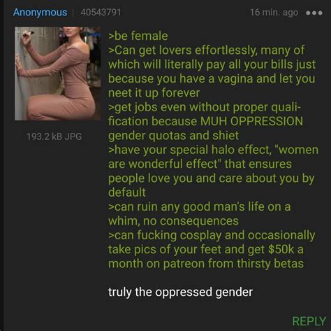 Anon Wishes He Was Born As A Different Sex R Greentext Greentext