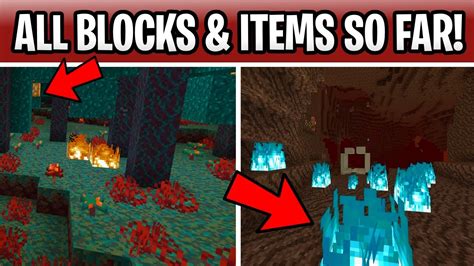 Minecraft 116 Nether Update All Blocks And Items So Far Blue Fire