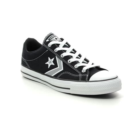 Converse Star Player Ox Black Grey Trainers C