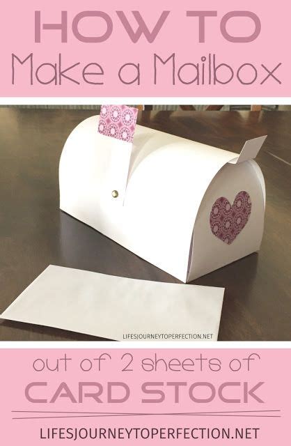 How To Make A Paper Mailbox Out Of 2 Sheets Of Card Stock Valentine