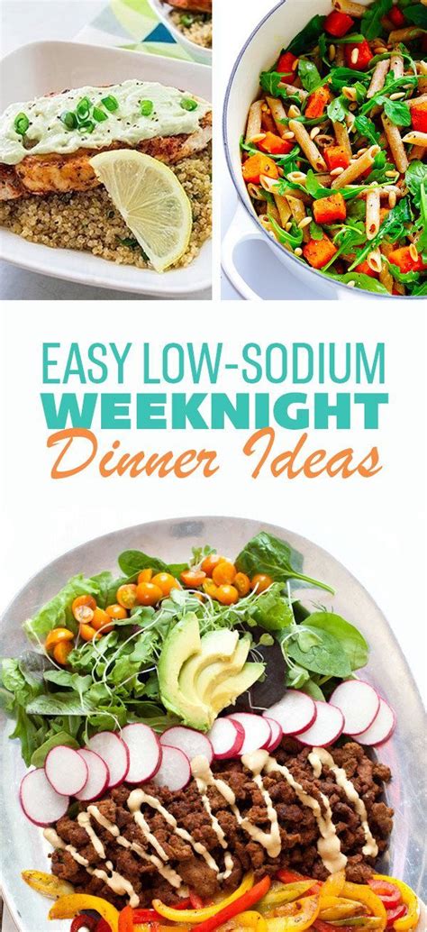 These recipes are packed with nutrients, flavors, and have less sodium. 10 Easy Dinners That Aren't Overloaded With Salt | Heart healthy recipes low sodium, Low sodium ...