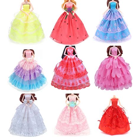 1pcs Fashion Princess Wedding Dresses For Doll Handmade Dress Party Dolls Clothes Gown T