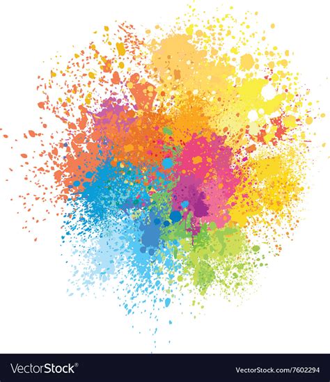 Color Background Paint Splashes Royalty Free Vector Image