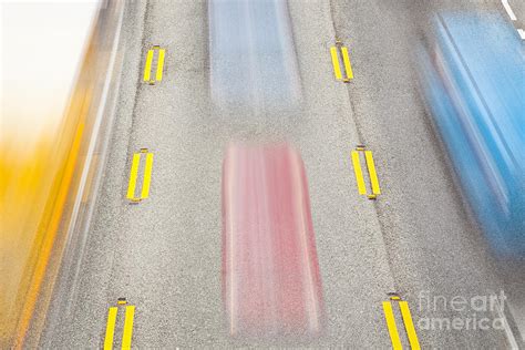 Cars Speeding Along Highway Photograph By Bryan Mullennix Fine Art