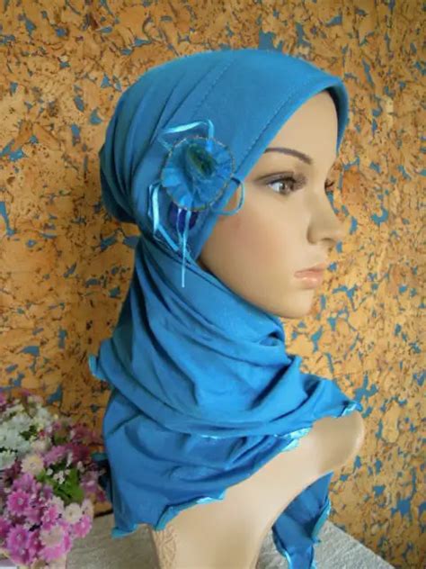 Solid Lovely Flower Decor High End Female Arabia Muslim Hijab Muslim Women Headscarves Islamic
