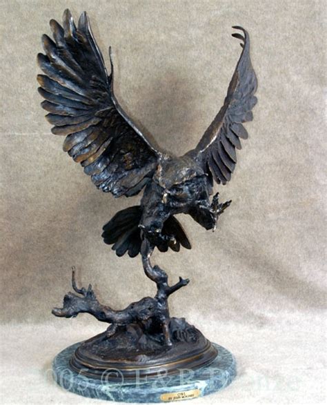 Owl Bronze Sculpture By Jules Moigniez