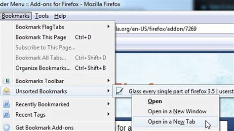 Unsorted Bookmarks Adds Quick Access To Starred Firefox Bookmarks