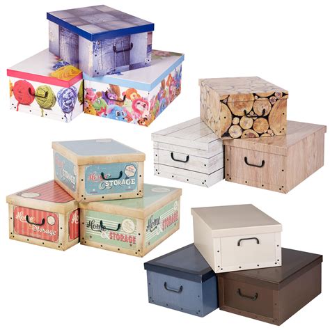3 Collapsible Underbed Cardboard Storage Boxes Elegant ...