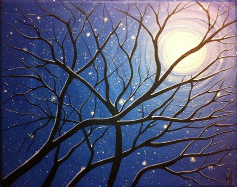 Tree Painting 8 X 10 Acrylic On Canvas Ready To Hang Original By