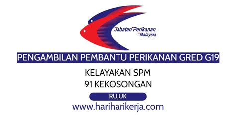 Kepada anda yang berminat untuk memohon walaupun tidak memiliki sebarang pengalaman wajib memenuhi syarat kelayakan yang ditetapkan iaitu Jawatan Kosong Jabatan Perikanan Malaysia Terbuka Sehingga ...
