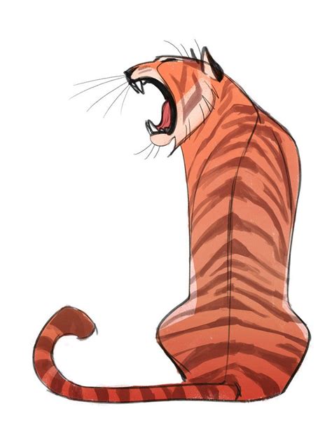 Tiger cat hand drawn vector illustration programming coding profession hand drawn in cartoon comic style orange face. 657: Tiger Teeth | Big cats art, Animal drawings, Cat drawing