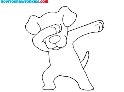 How To Draw A Dog Dabbing Easy Drawing Tutorial For Kids
