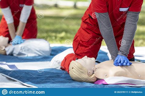 Cpr Cardiopulmonary Resuscitation And First Aid Class Stock Image Image Of Massage Injury