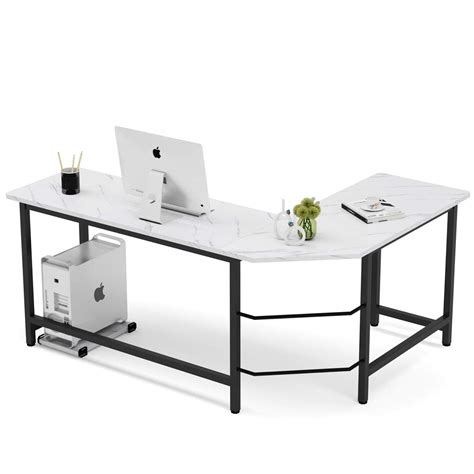 Buy Tribesigns Inch Modern L Shaped Desk Corner Computer Desk Pc
