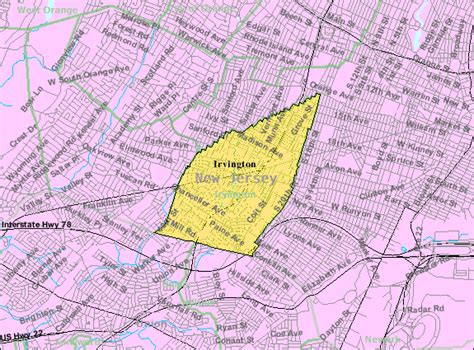 Image Census Bureau Map Of Irvington New Jersey