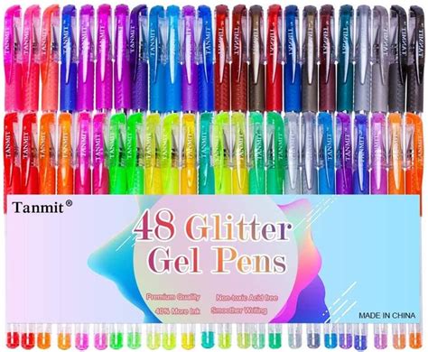 48 Glitter Gel Pens 48 Gel Pens Glitter Markers Fine Point Colored Gel