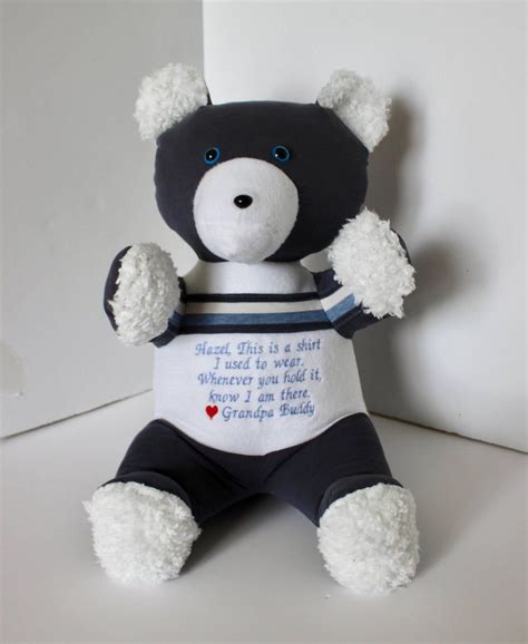 Photo Bear Made From Loved Ones Clothing Memory Bear Custom