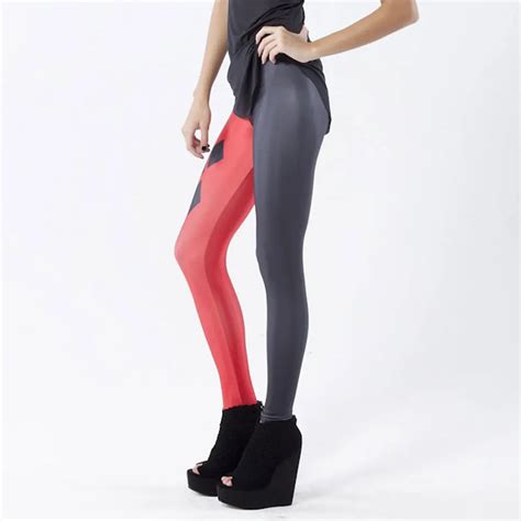 Fashion Red And Black Sporting Leggings Women Sexy Legging Pencil Pants