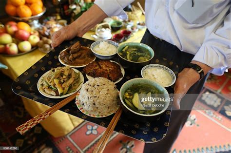 Tu An Buddhist Temple Vegetarian Offerings High Res Stock Photo Getty