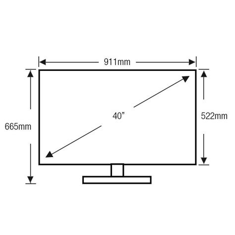 40 Inch Tv Dimensions Length And Width In Cm Bruin Blog