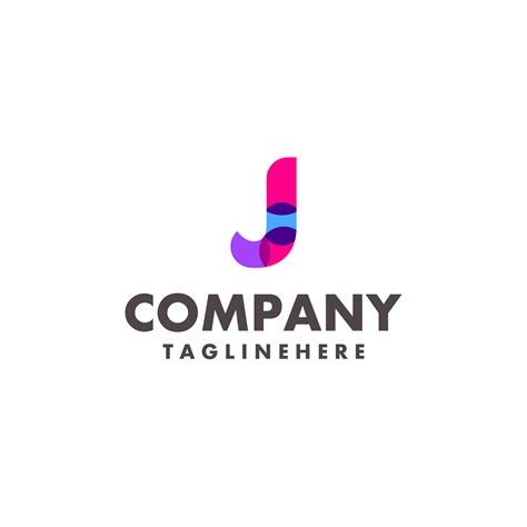 Diseño De Logotipo Abstracto Colorido Letra J Para Empresa De Negocios