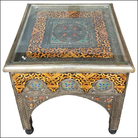 Our bone inlay moroccan table is a larger version of our original table. Metal Inlay, Resin, and Camel Bone Moroccan Side Table ...
