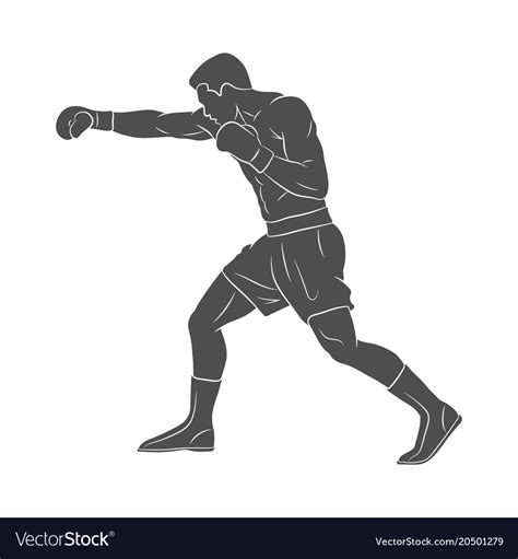 Boxer Man Mixed Martial Arts Fighter Royalty Free Vector