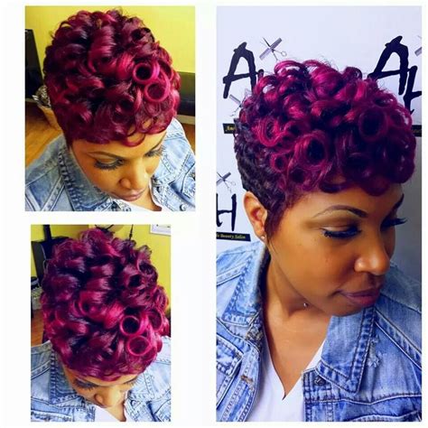 Best for dry hair that's already straightened (either by relaxing, blow drying or wrapping), you don't have to worry about getting your parts all even and uniform. Man this style makes me miss my pixie cut | Hair , Nails ...