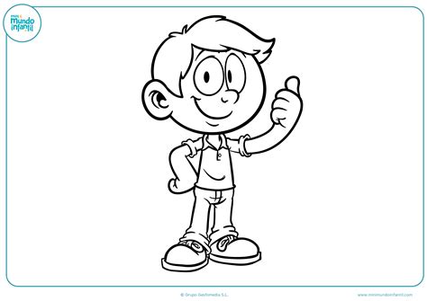 Dibujos de niños y niñas para colorear - Mundo Primaria
