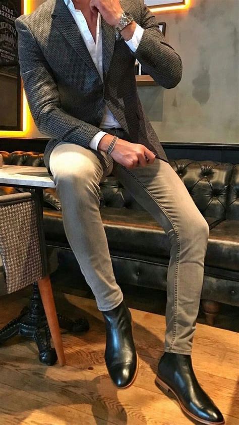 Free shipping both ways on boots, men, casual from our vast selection of styles. New Handmade men Chelsea Black leather boot Men Black ...