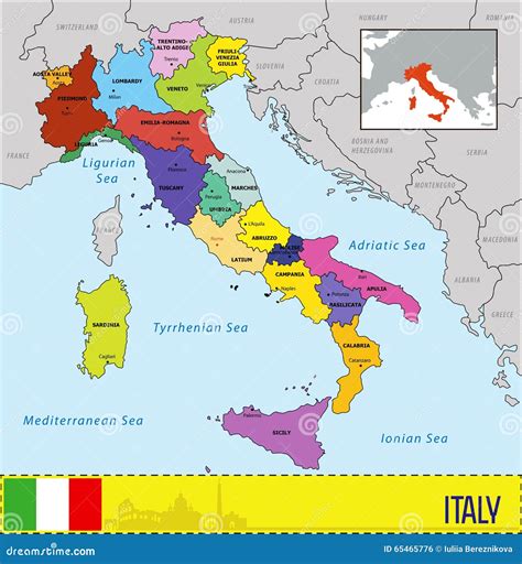 Mapa Italia Regiones Mapa