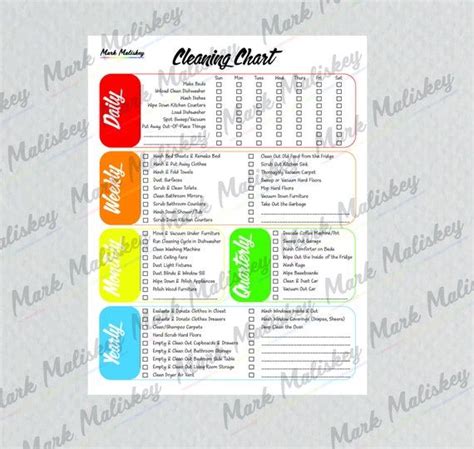 Weekly Cleaning Checklist Cleaning Planner Weekly House Etsy In Cleaning Checklist