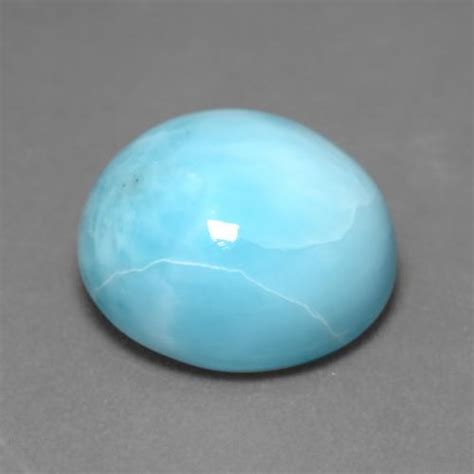 Loose 748 Ct Round Blue Larimar Gemstone For Sale 121 Mm Gemselect