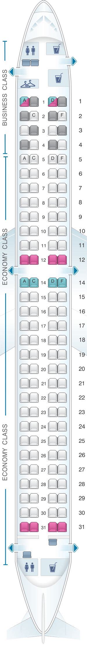 Seat Map Austrian Airlines Embraer 195 Azerbaijan Airlines China