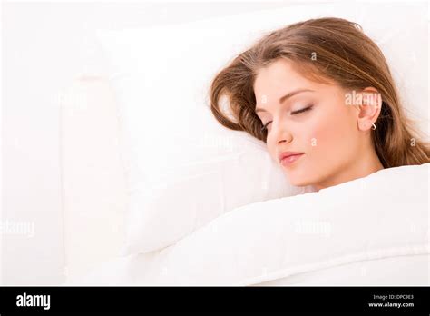 Young And Beautiful Woman In Bed Stock Photo Alamy