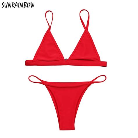sunrainbow sexy mini micro bikini swimwear women swimsuit 2018 summer brazilian bikini set beach