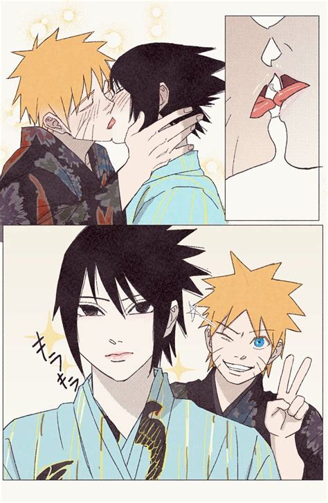 Suma Narusasu Naruto And Sasuke Kiss Naruto Shippuden Sasuke