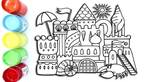 Mewarnai Istana Pasir Anak Coloring Pages For Kids Youtube