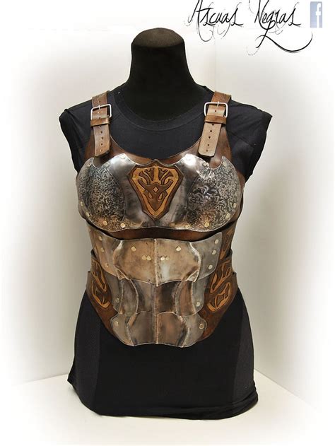 Steel And Leather Female Chest Armor Larp Fantasy Armor