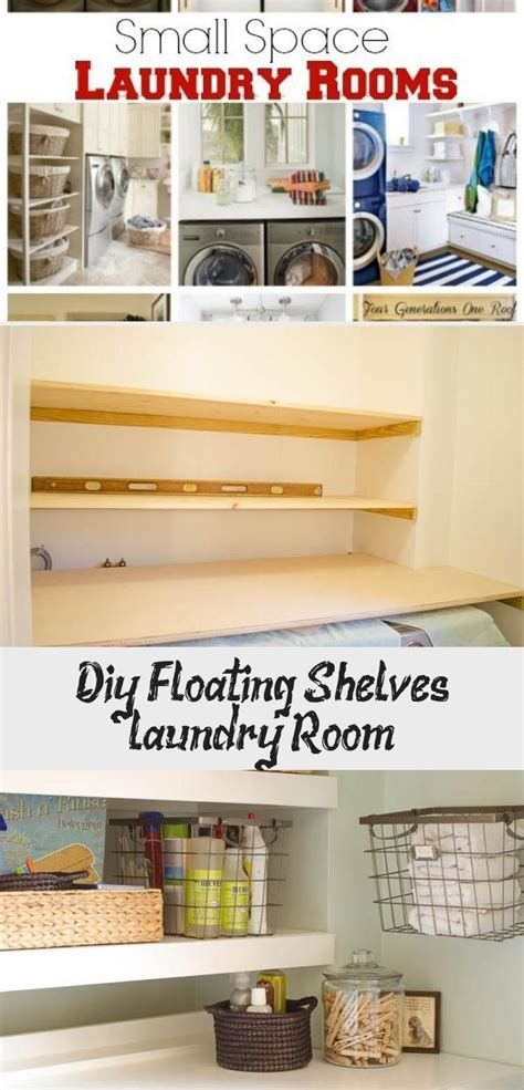 I used my laundry basket and tallest laundry detergent bottle to determine how much vertical space i would need for each shelf. DIY Floating Shelves {laundry room} DIY Floating Shelves ...
