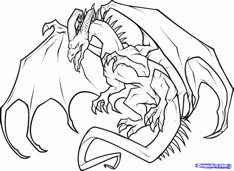 Realistic Dragon Coloring Coloring Pages