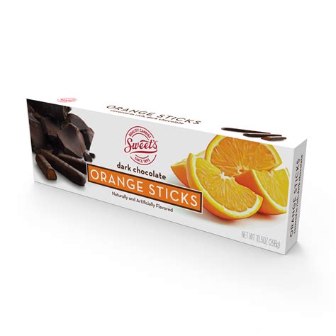 Buy Dark Chocolate Orange Sticks Pack Of 12 Sweet Candy Company