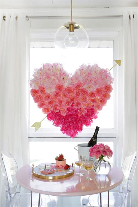 Hanging Flower Heart Diy Diy Valentines Decorations Valentines Day