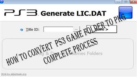 Convert PS3 Game Folder into PKG File - Complete Guide for Free