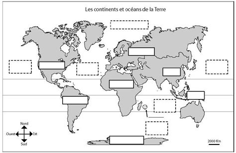 Magnétique escarmouche Les produits laitiers carte continents et océans vierge a imprimer Étape