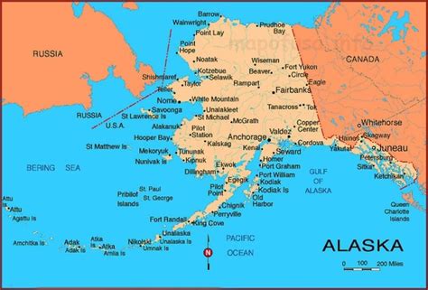 View alaska on the map: Alaska State Location Map of US - Map of Usa - World Map