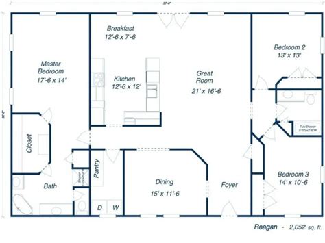 30x50 Barndominium Floor Plans With Pictures Cost Per Sq Ft