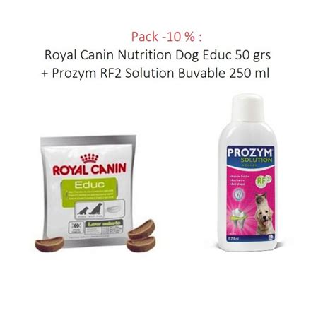 Pack 10 Royal Canin Nutrition Dog Educ 50 G Prozym Rf2 Solution