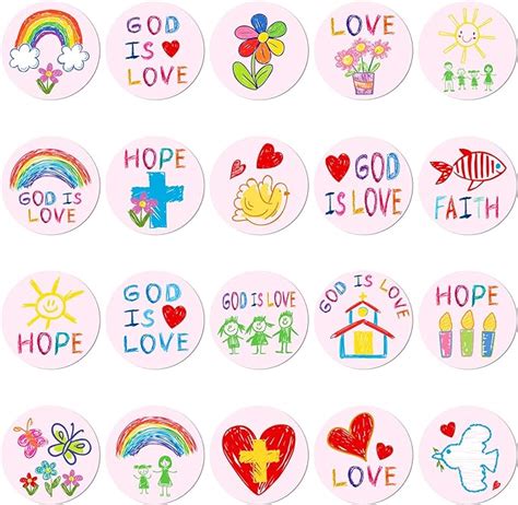 600 Pcs Christian Religious Stickers For Kids Jesus